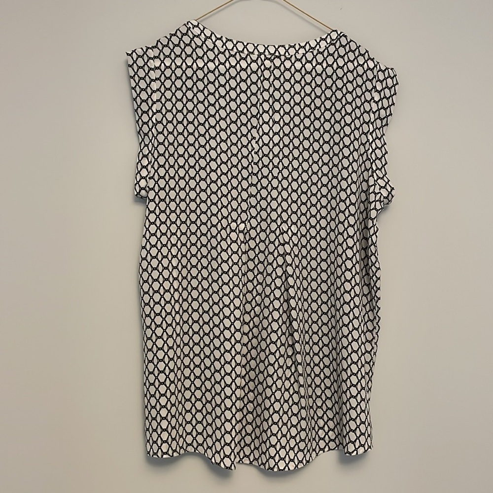 PLEIONE Ivory and Black Motif Blouse - Picture 2 of 4